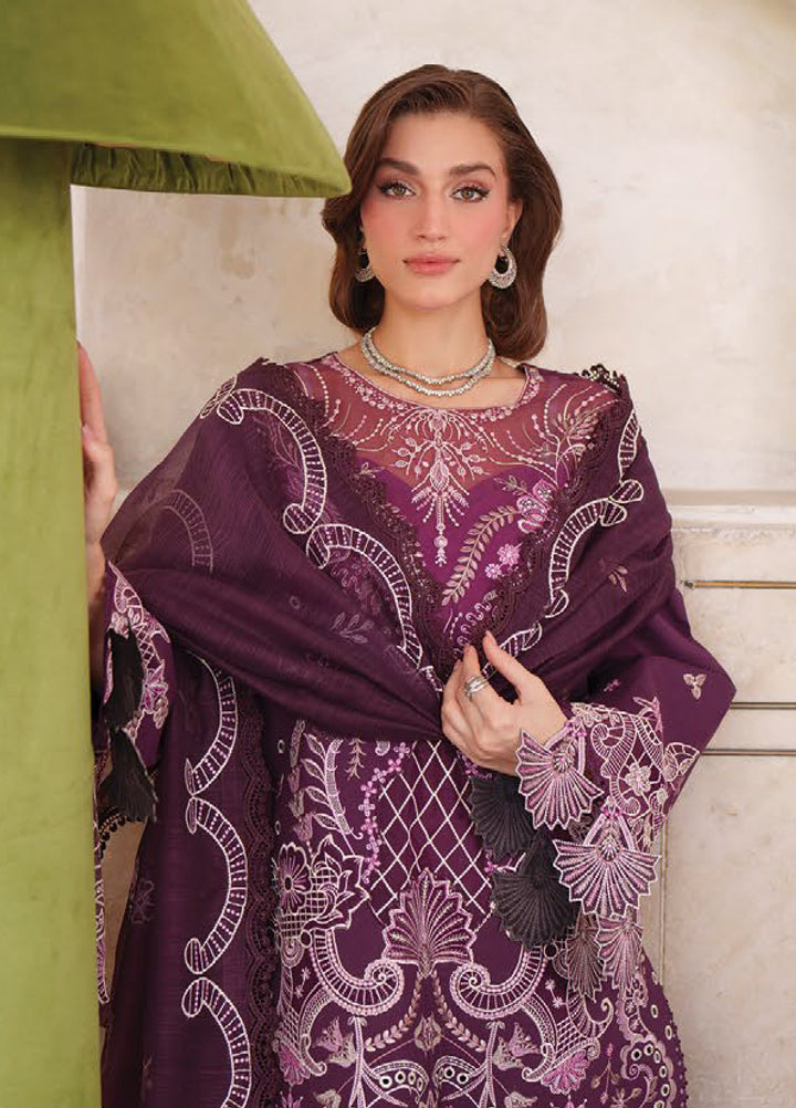 Nilofer by Mahnur Unstitched Embroidered Luxury Lawn 3 Piece Suit MN26ULN N-10 - Summer Collection