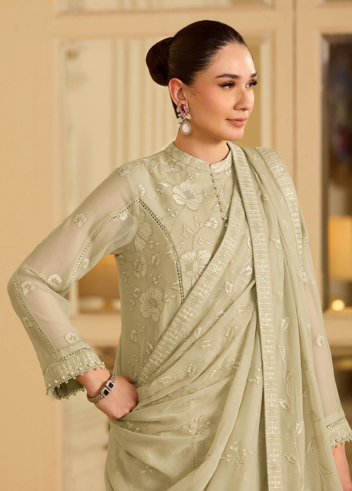 Alizeh Fashion Unstitched Embroidered Chiffon 3 Piece Suit AF26UCF AF-CH-2250-Spade - Festive Collection