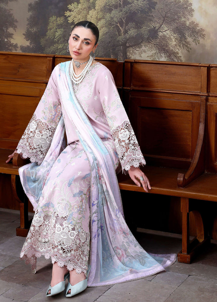 Floral Reverie by Roheenaz Unstitched Embroidered Lawn 3 Piece Suit RN26UFRL PETAL BLOOM - Festive Collection