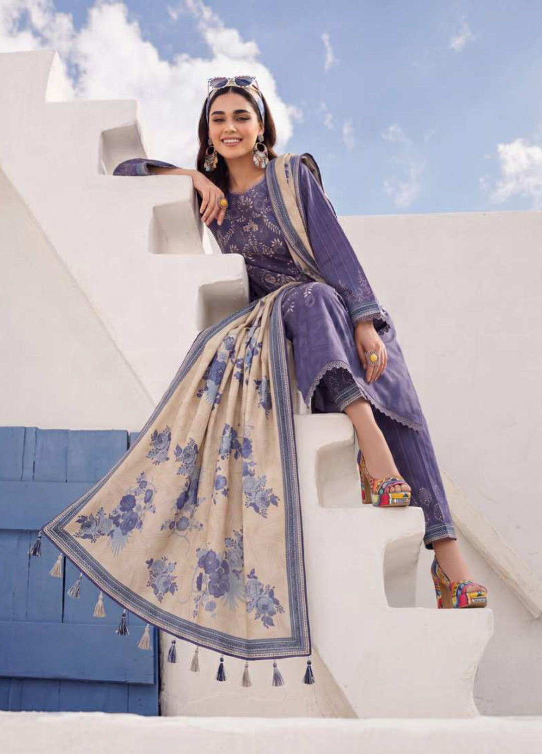 Coco Cords by Al Zohaib Unstitched Printed Lawn 3 Piece Suit AZ26UCL-6 - Casual Collection