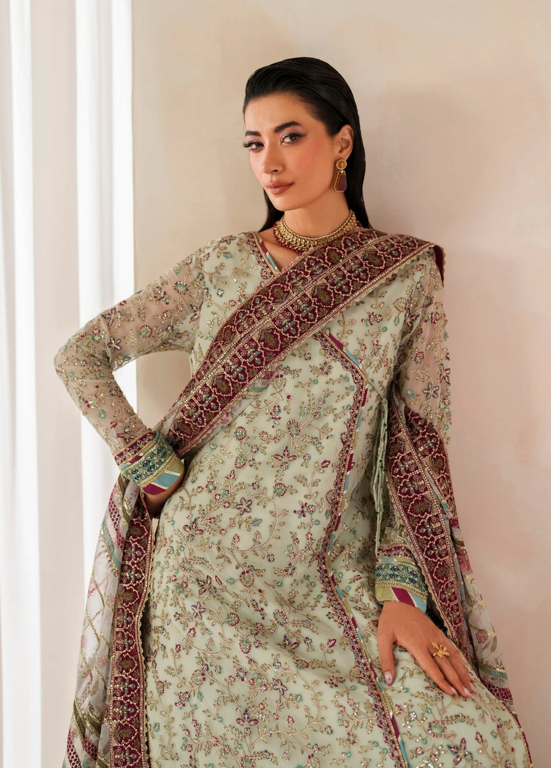 Xenia Formal Unstitched Luxury Chiffon Suits 3 Piece XE25FL Zaleh - Formals Collection