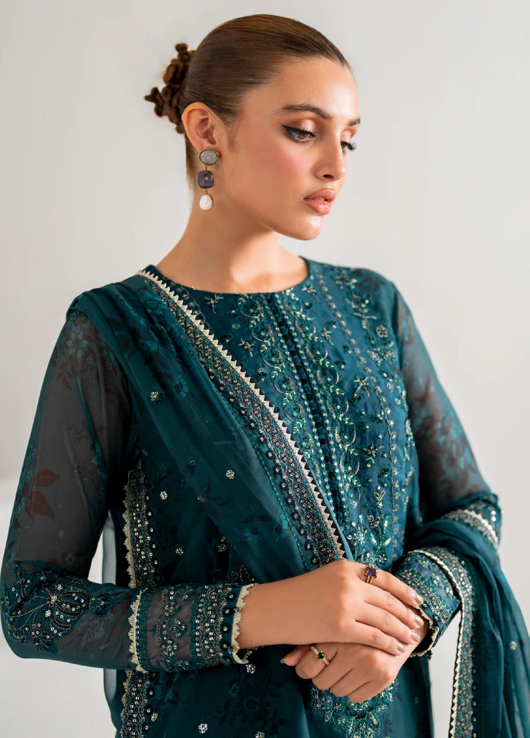 Xenia Formal Unstitched Luxury Chiffon Suits 3 Piece XE25FL Aura - Formals Collection