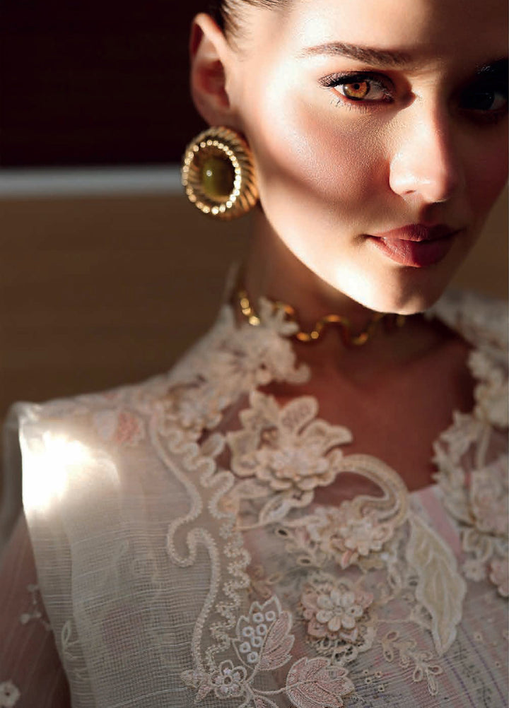 Qalamkar Chikankari Unstitched Embroidered Lawn 3 Piece Suit QLK26UCL CM-04 Zimal - Summer Collection