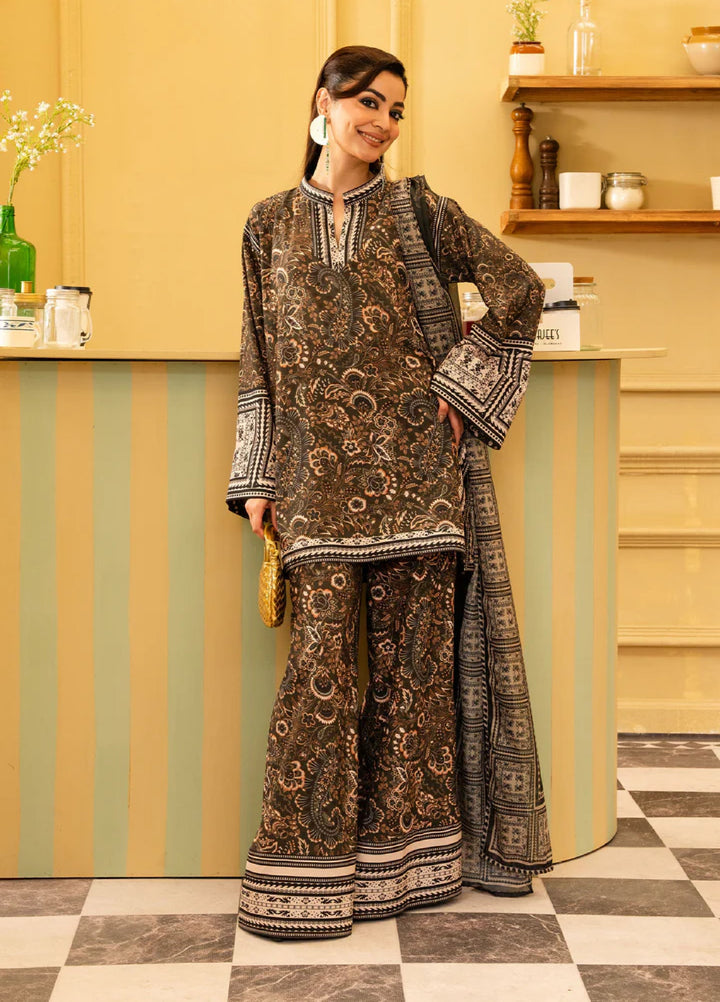 Retro by Maria Osama Khan RTW Printed Grip 3 Piece Suit MOK26PR Solene - Casual Collection