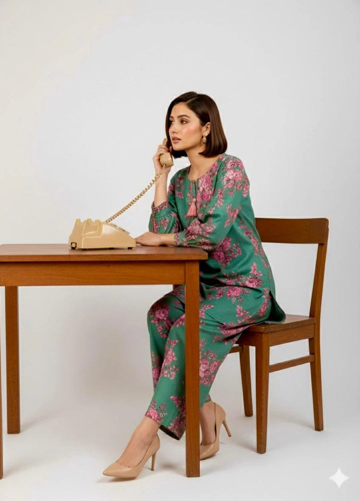 Tosheeza Saith Women Pret Khaddar 2 Piece D-1 - Winter Collection