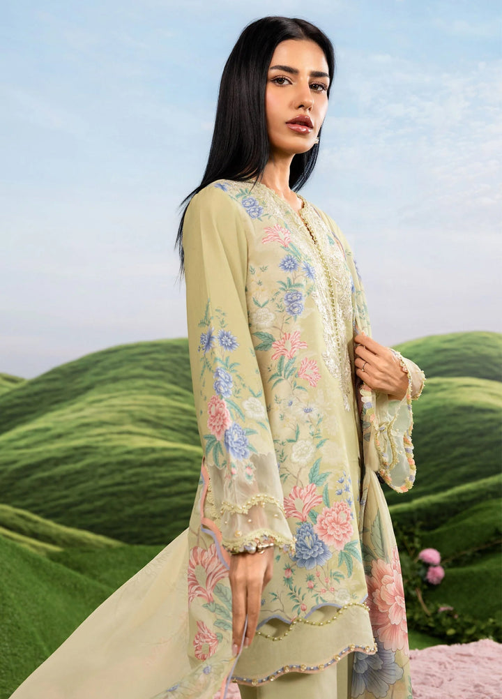 M Basics by Maria B Unstitched Embroidered Lawn 3 Piece Suit MB26SSEL MB-CUSV14-11A - Eid Collection