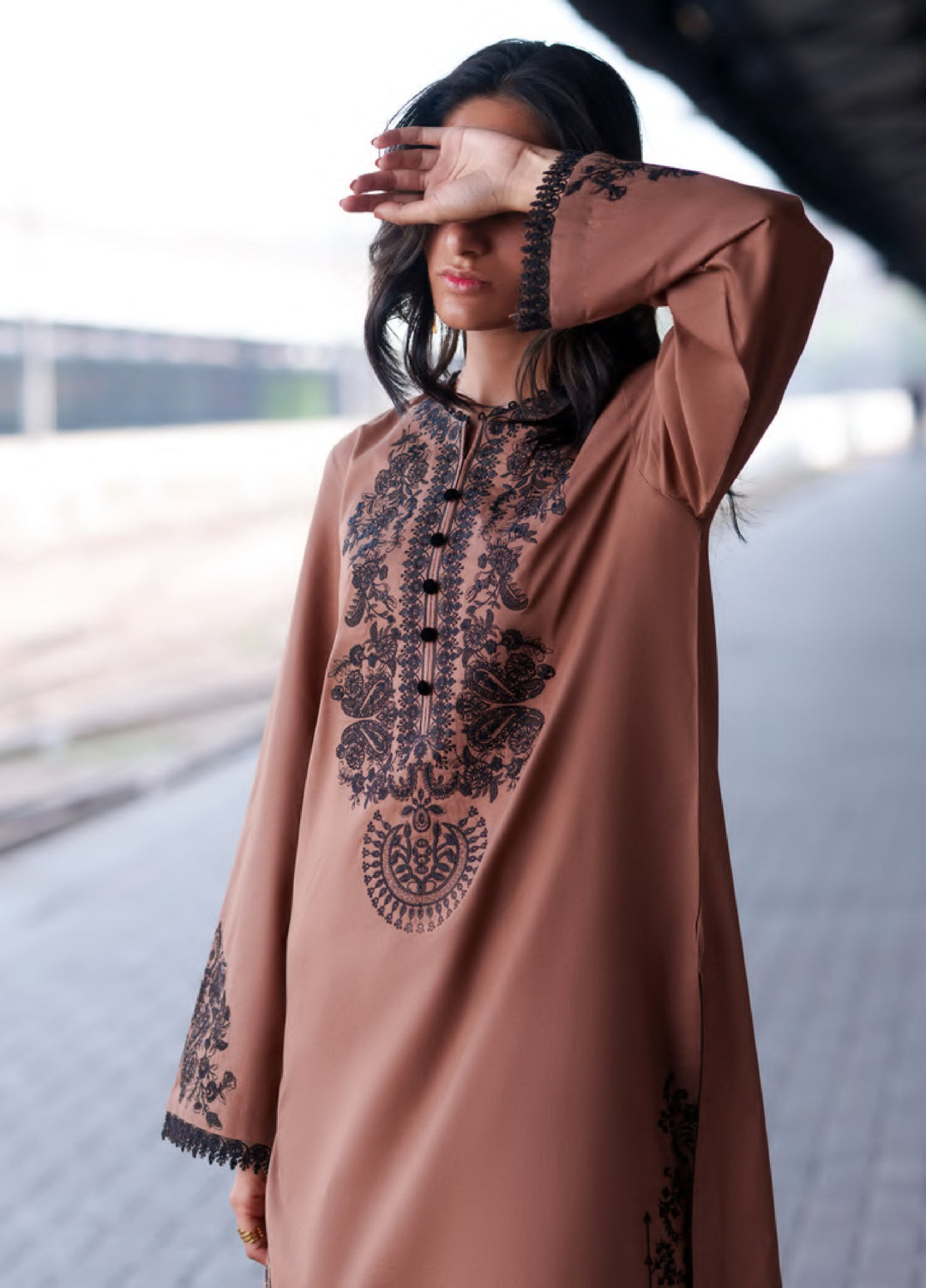 Safarnama by Casuallite RTW Embroidered Cotton Lawn 3 Piece CL26PSCL Ciara Earth - Eid Collection
