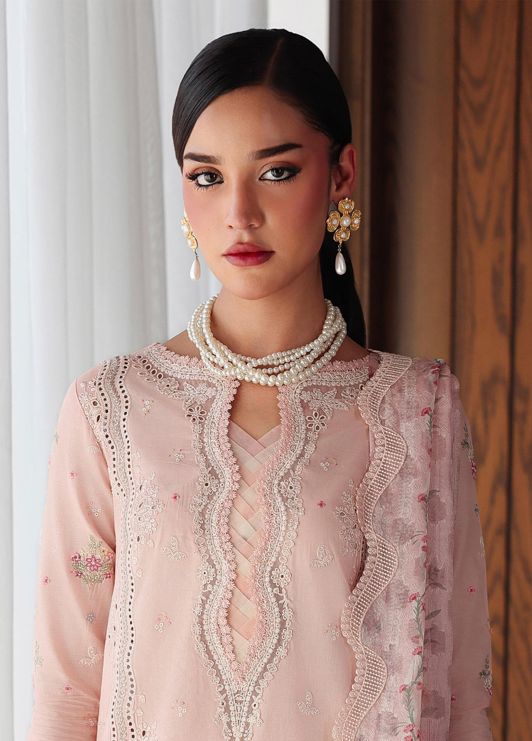 Q Line by Qalamkar Unstitched Embroidered Lawn 3 Piece Suit QLK26ULQ NAIRA QKL-4 - Festive Collection