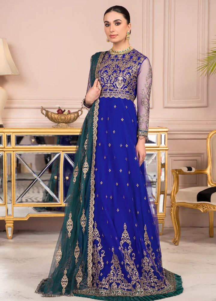 Zarif Women Unstitched Embroidered Net 3 Piece Suit ZR26UFC ZA 09 ROYAL - Festive Collection