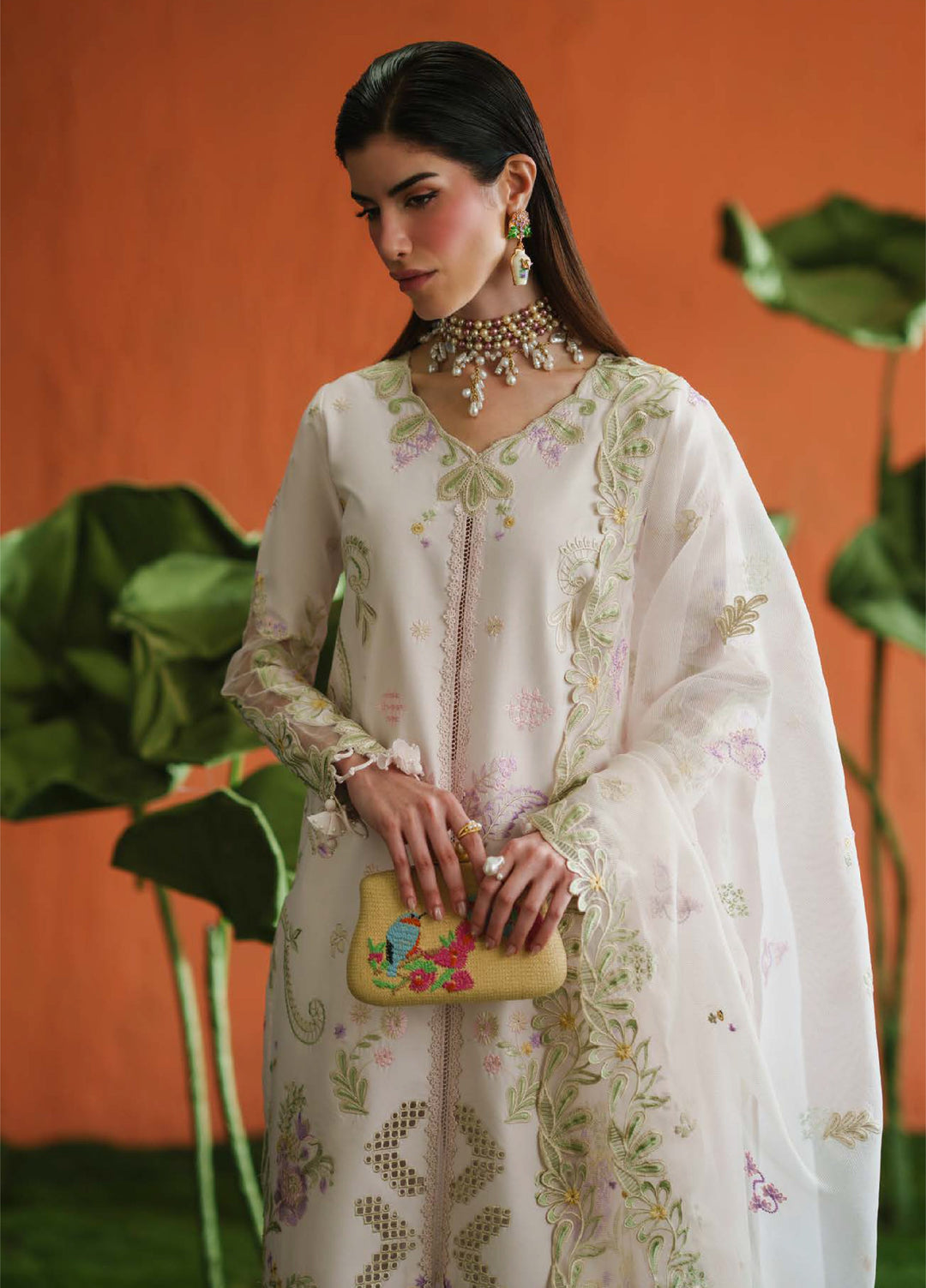 Blooming Flower by Zariya Unstitched Embroidered Lawn 3 Piece Suit ZRY26ULB AIRA ZB-60102 - Festive Collection