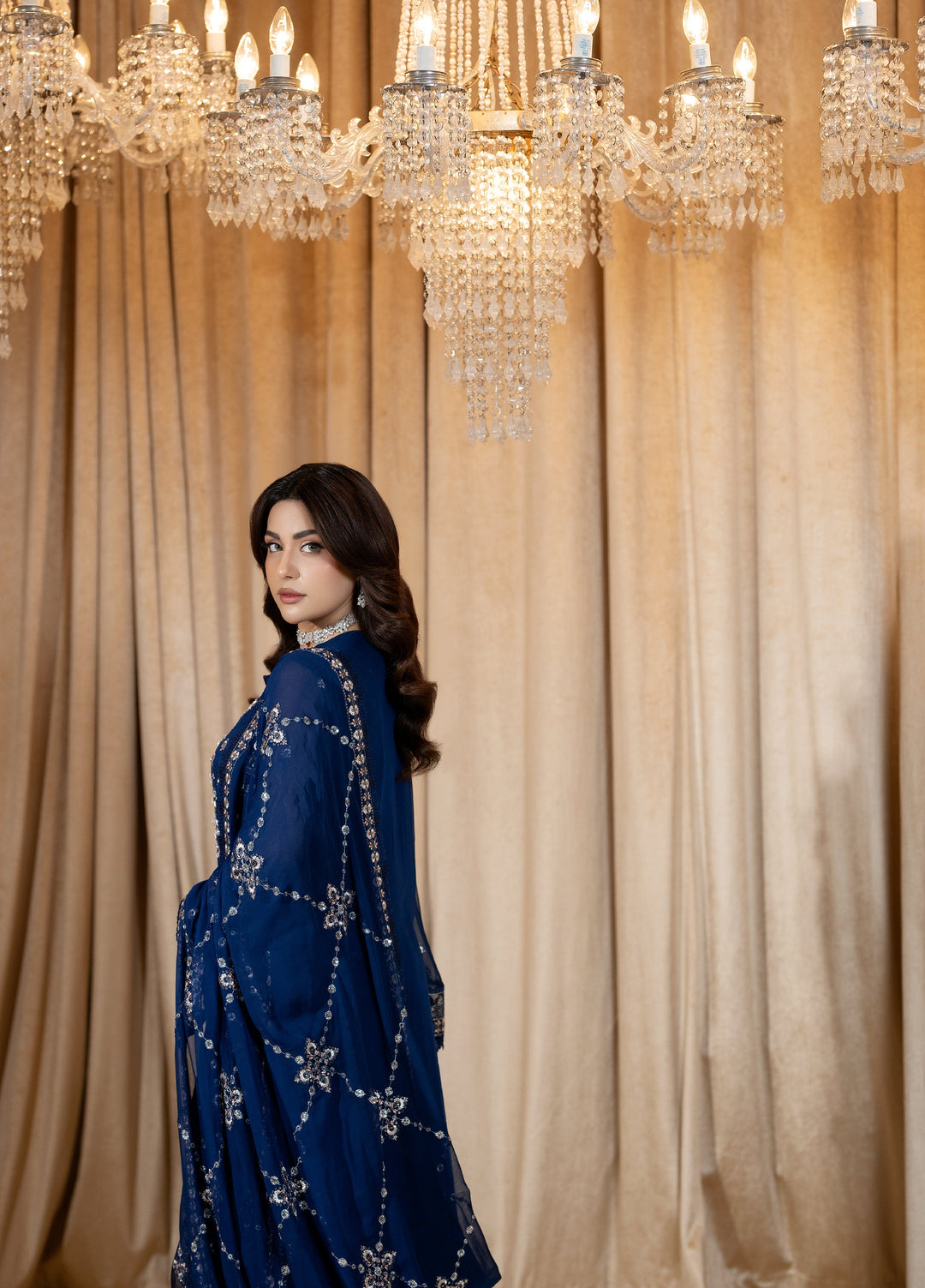Maah-e-Noor Raum by Sarb Unstitched Embroidered Bamber Chiffon 3 Piece Suit RS26UMN MWF-04 - Wedding Collection