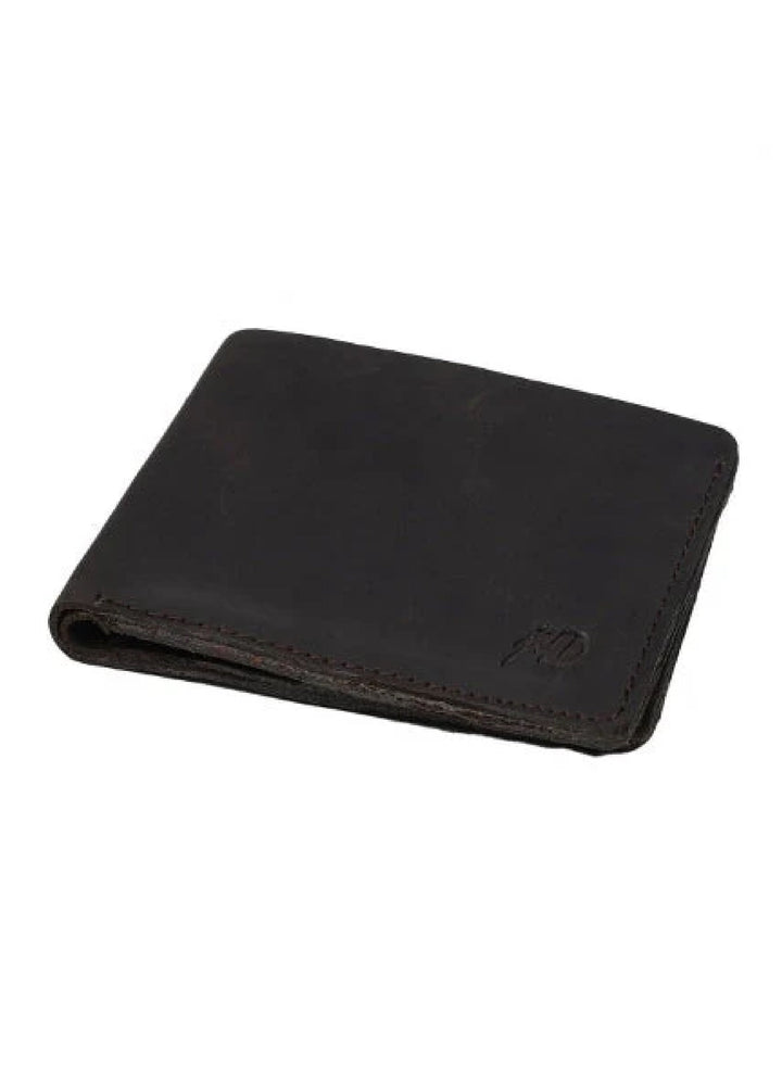 Vintage by Jild Mens Genuine Vintage Leather Wallet-CHARCOAL BLACK - Wallets Collection
