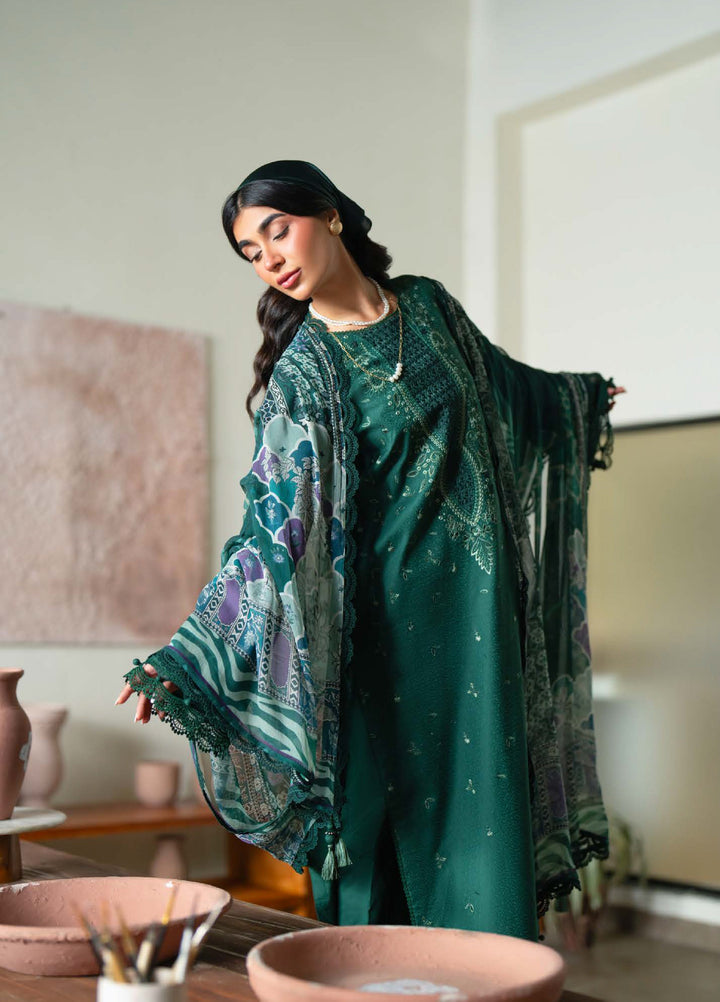 Raha by Nureh Unstitched Embroidered Jacquard Lawn 3 Piece Suit NU26URJ NE-234 - Festive Collection