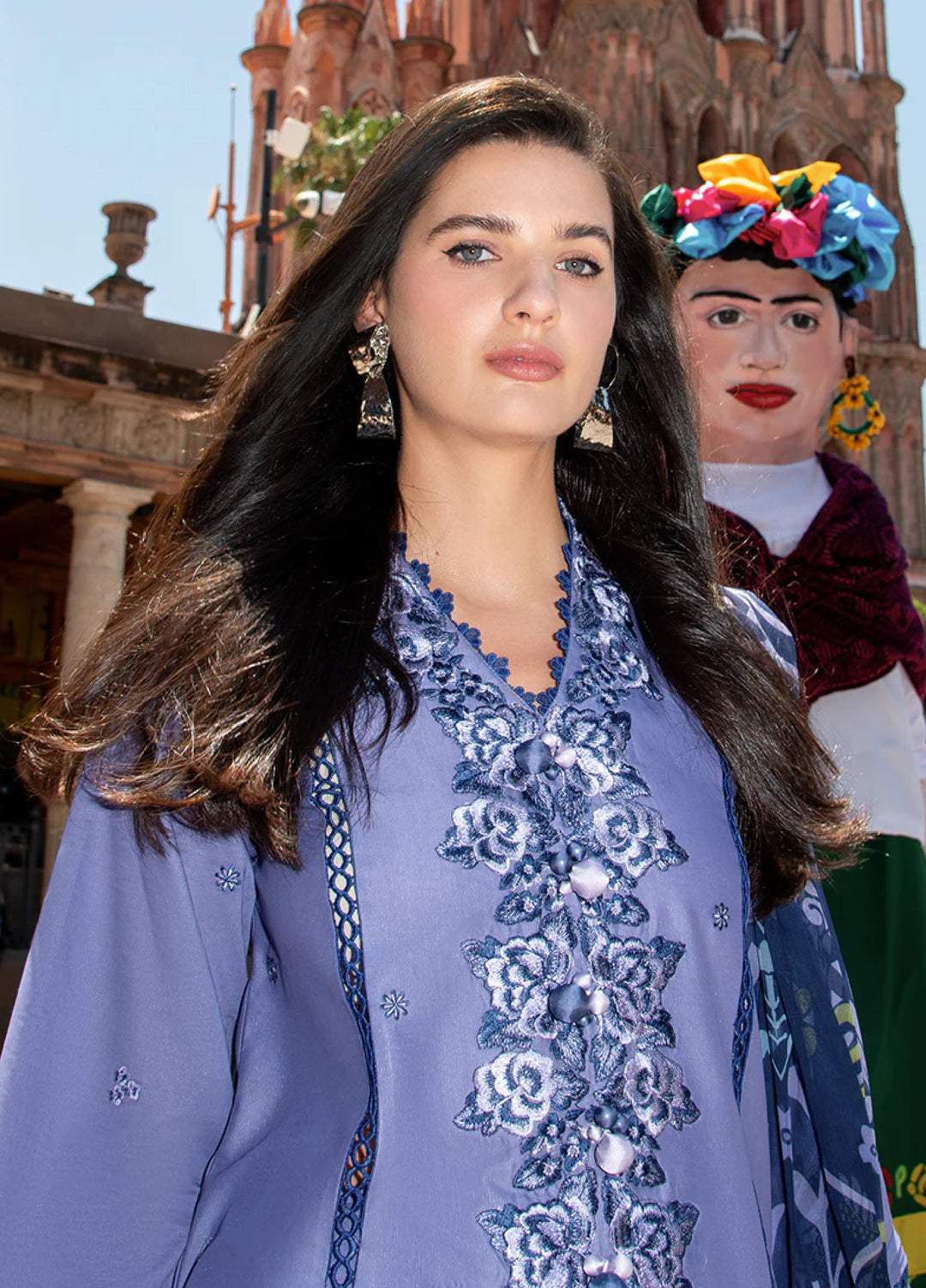 Hemline Odyssey by Mushq Unstitched Embroidered Lawn 3 Piece Suit MU26UHO HUNSS250408 JUANA - Summer Collection