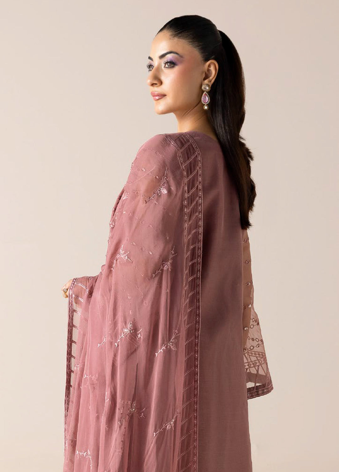 Aura by Zebtan RTW Embroidered Organza 3 Piece Suit ZB26UAL A-09 - Festive Collection