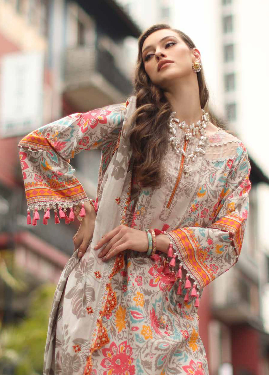 Signature by Charizma Unstitched Printed Lawn 3 Piece Suit CHR26USL CS6-08 - Summer Collection