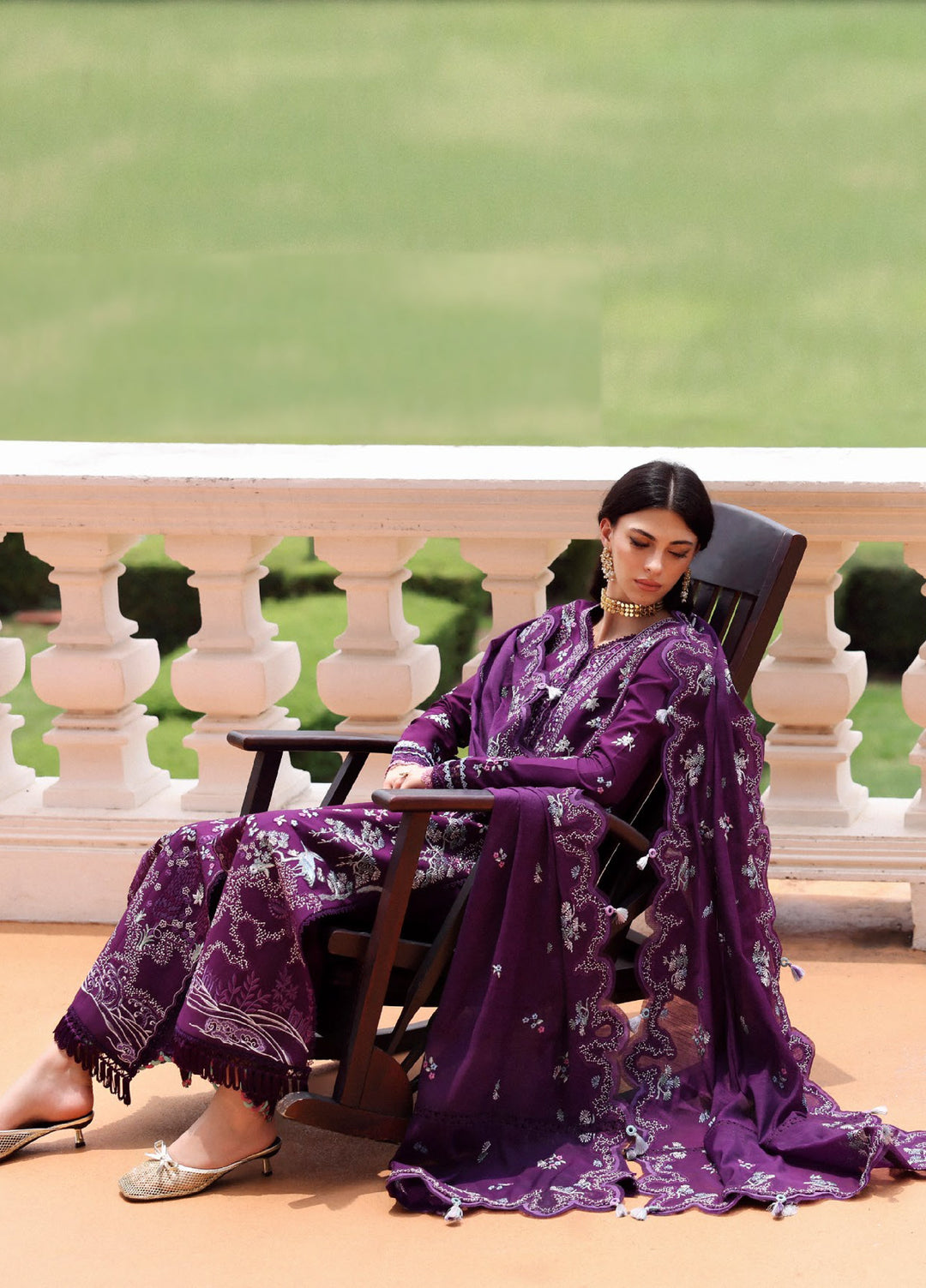 Lilas by Republic WomensWear Unstitched Embroidered Lawn 3 Piece Suit RW26ULL D-6A - Eid Collection