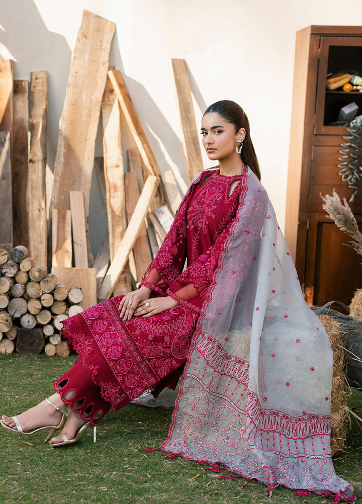 Aura of Flora by Zarizaa Unstitched Embroidered Luxury Lawn 3 Pcs Suit ZZ26UAFL ZA10-3ULE09R-2602 PIXEL - Summer