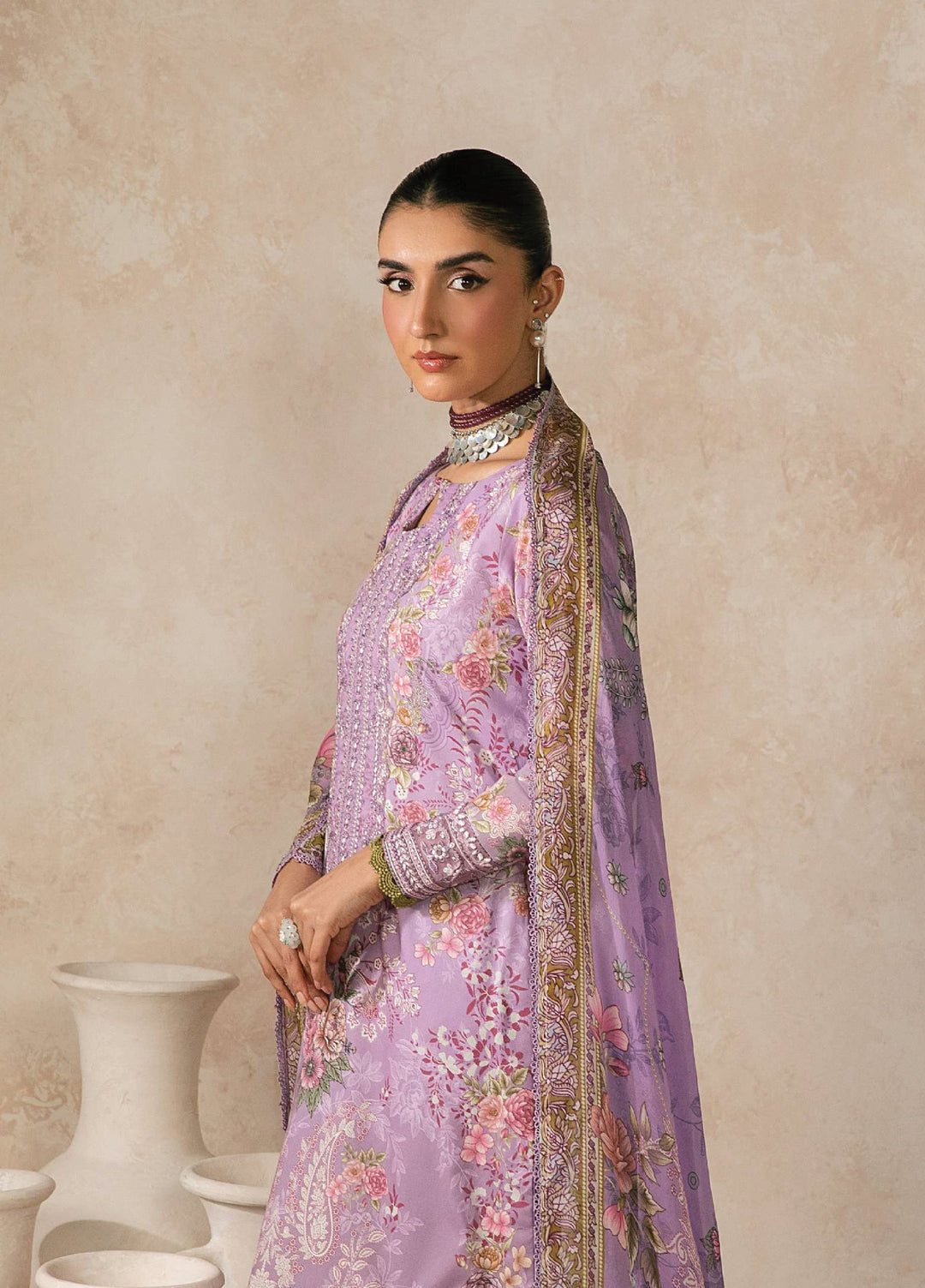 Gulaal Unstitched Embroidered Lawn 3 Piece Suit GL26ULF Nerine D-6 - Festive Collection
