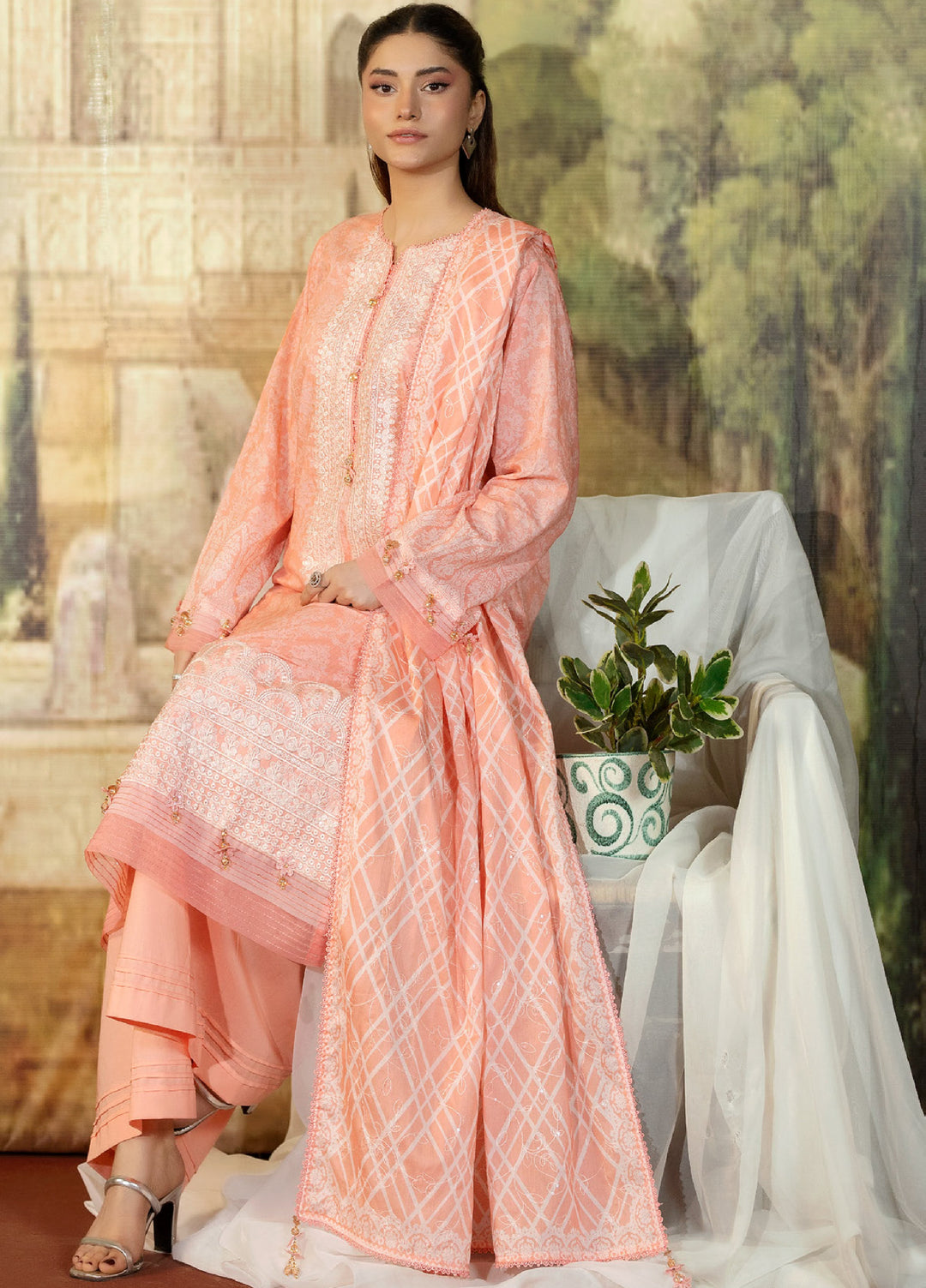 Regalia Textile Unstitched Embroidered Lawn 3 Piece Suit RG26EUS D-2 - Summer Collection