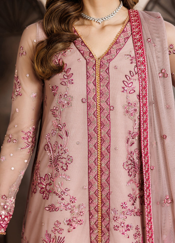Zaryah by Zarif Unstitched Embroidered Net 3 Piece Suit ZR26UZF ZF-ZYR-PARISA-02 - Festive Collection