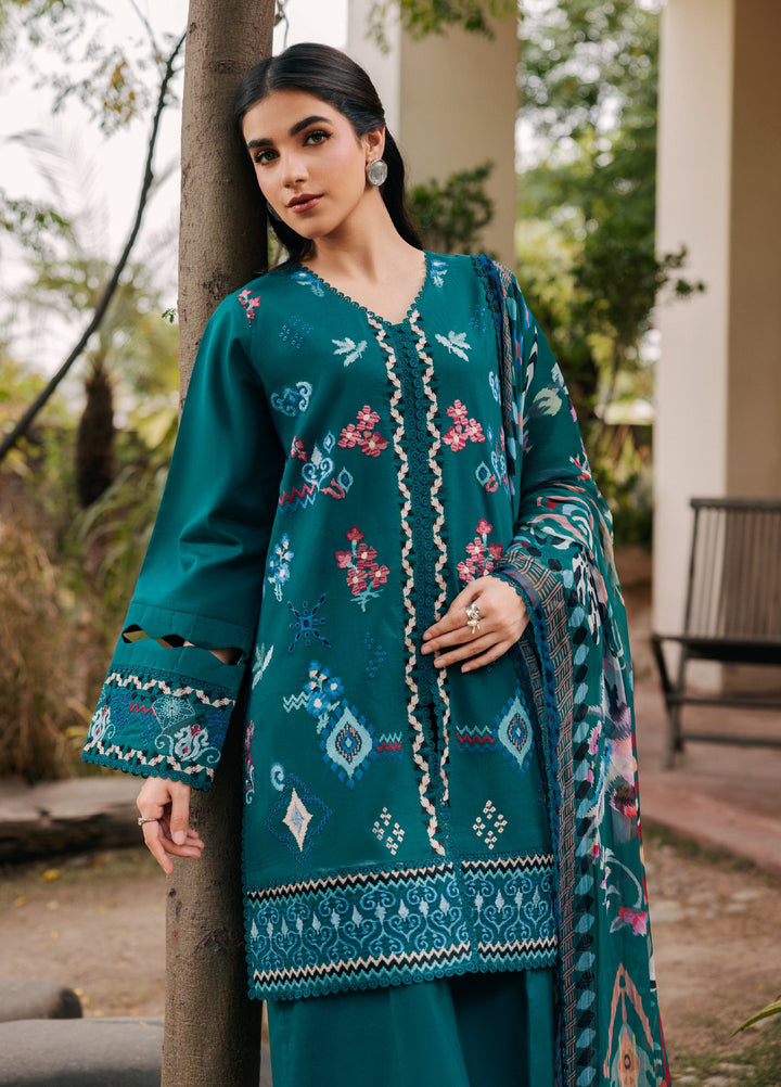 Zync by Florent Unstitched Embroidered Lawn 3 Piece Suit FL26ULZ FZ-3B - Lawn Collection