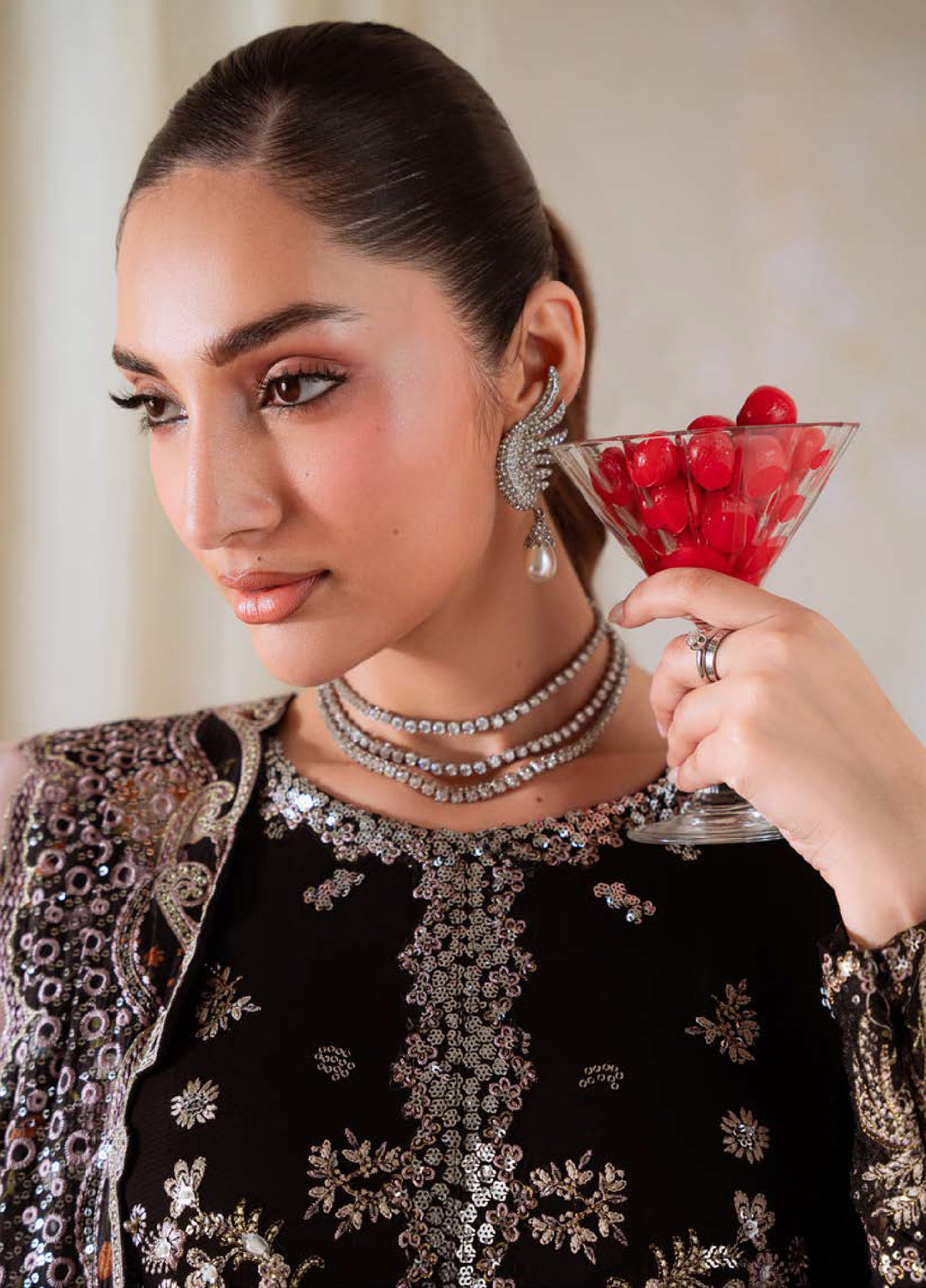 Elanora by Nureh Embroidered Unstitched Luxury Chiffon 3 Piece Suits NU25EC NEL-83 - Festive Collection