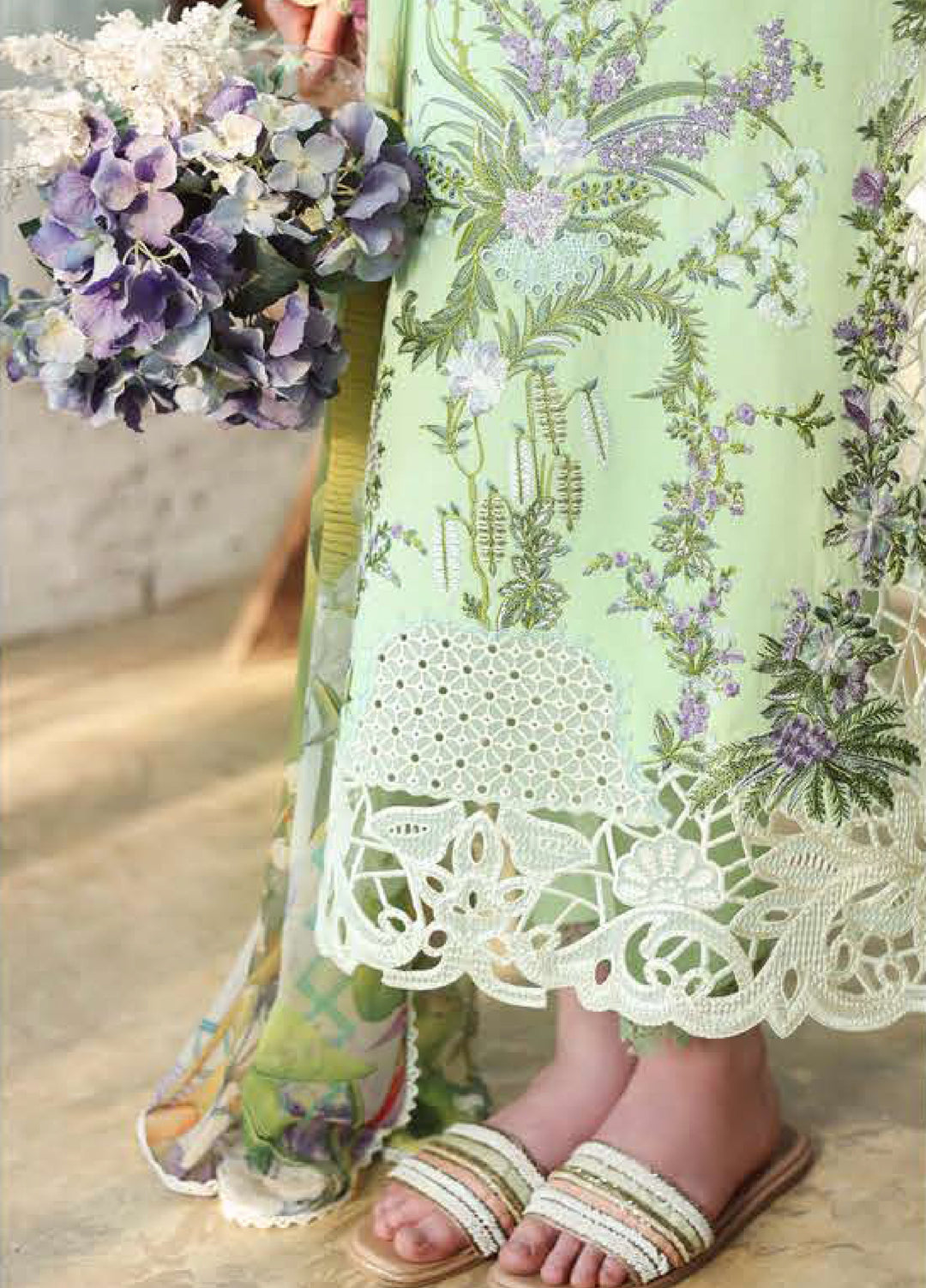 The Secret Garden by Mushq Unstitched Embroidered Lawn 3 Piece Suit MU26ULSG Verdant Bloom HUNSS260212 - Festive Collection