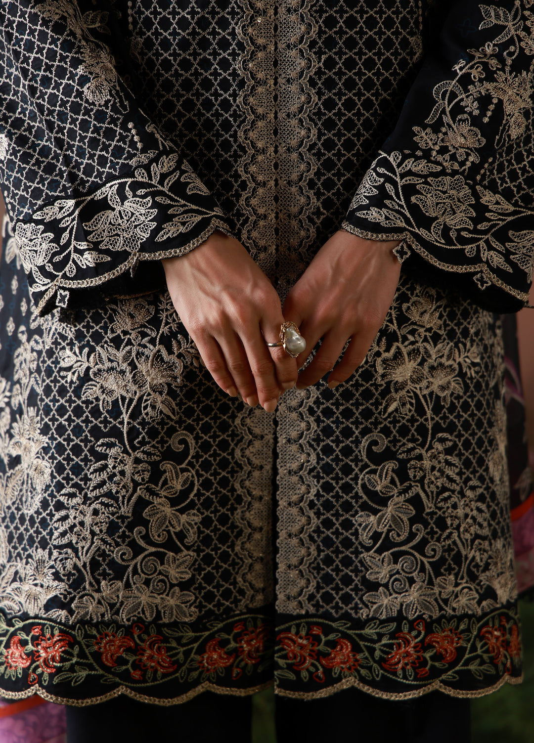 Mirha by Sahar Unstitched Embroidered Lawn 3 Piece Suit SS1-26-36 Noir Ecru - Summer Collection