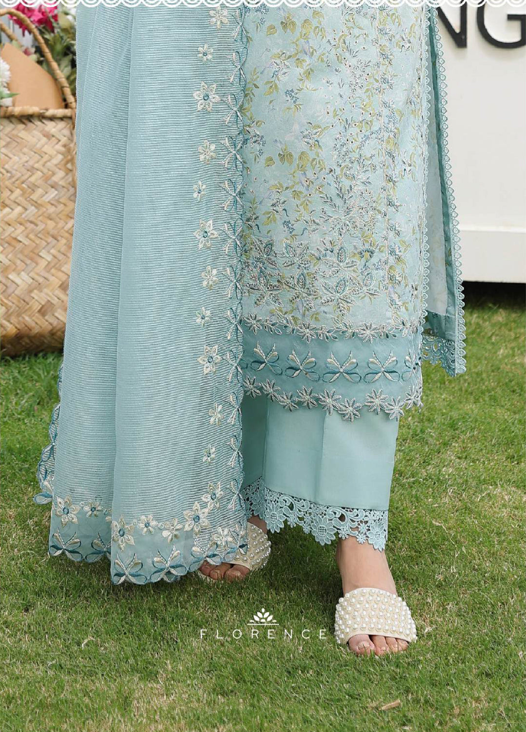 Florence by Rang Rasiya Unstitched Embroidered Lawn 3 Piece Suit RR26ULF Yasna - Festive Collection