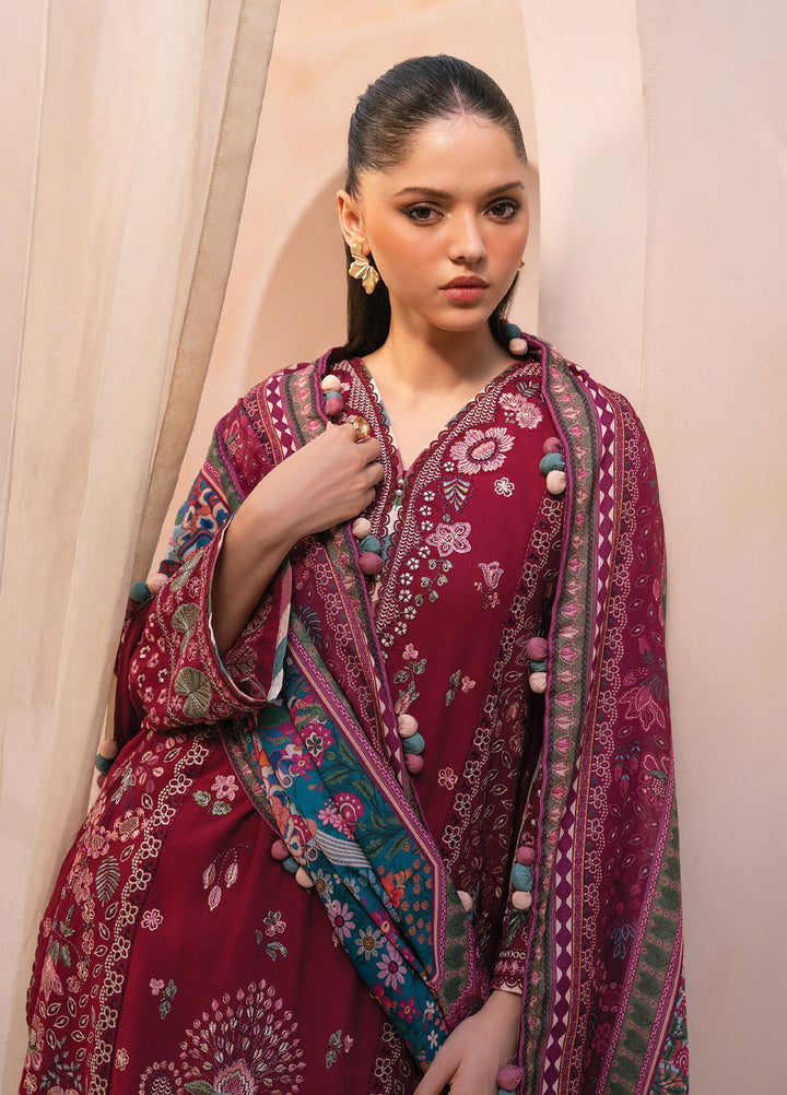 Rang e Khizaan by Xenia Unstitched Khaddar Embroidered Suits 3 Piece XE25SW D-02 DEEMAH - Winter Collection