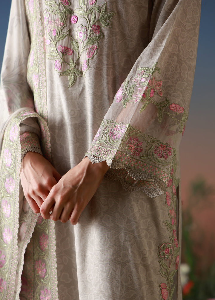 Mirha by Sahar Unstitched Embroidered Lawn 3 Piece Suit SS1-26-38 Ivory Petaline - Summer Collection