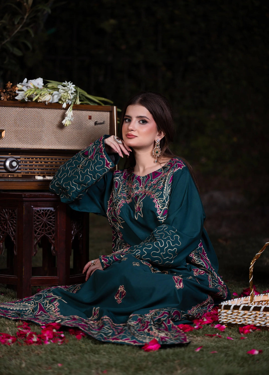 Sitaray by Reezas Women Pret Silk Embroidered 2 Piece Bahaar - Festive Collection