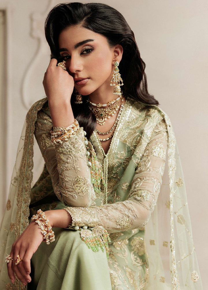 Aik Shaam by AIK Atelier Unstitched Organza Embroidered 3 Piece Suit AIK26US D-07 - Wedding Collection