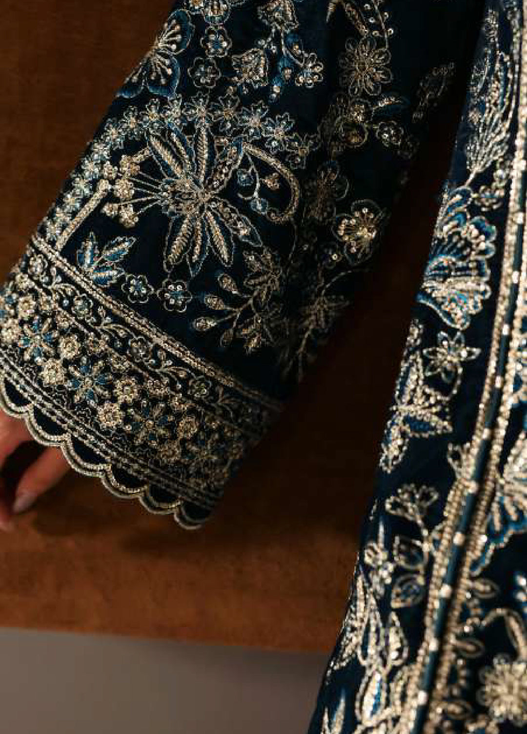 Marais by Gulaal Unstitched Velvet Embroidered 3 Piece Suits GL25VF GL-25-V11 Morena - Festive Collection