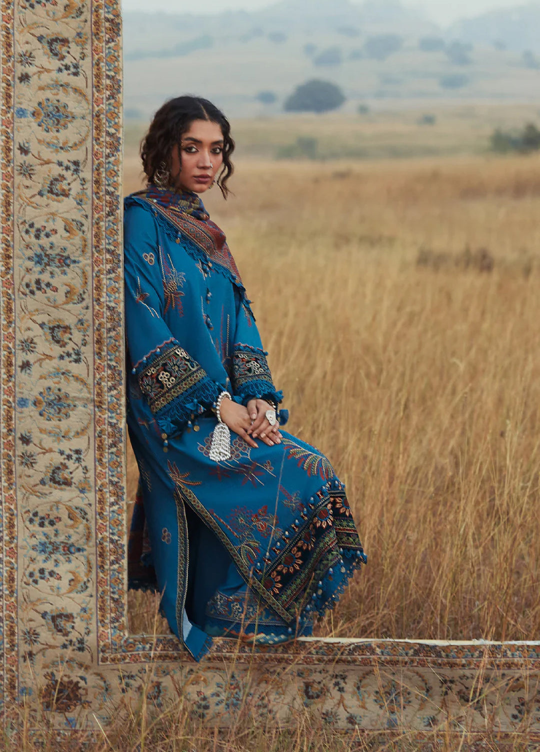 Saira Rizwan Unstitched Karandi Embroidered Suits 3 Piece SR25UW D-10 Sahar - Winter Collection