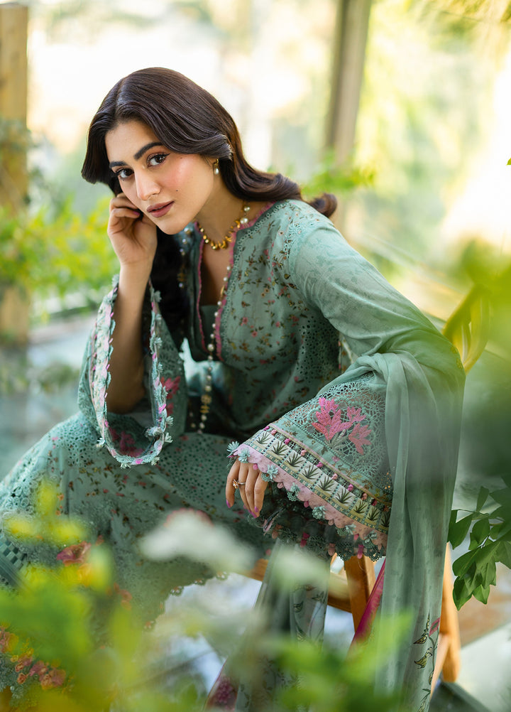 Elaf Premium Chikankari Unstitched Printed Lawn 3 Piece Suit EL26UPC ERC 4B NAYAB - Summer Collection