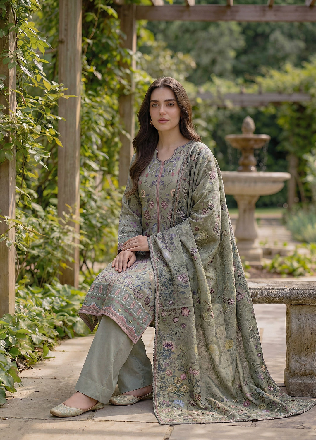 Zync by Florent Unstitched Printed Lawn 3 Piece Suit FL26UZPL FZ-11 - Summer Collection