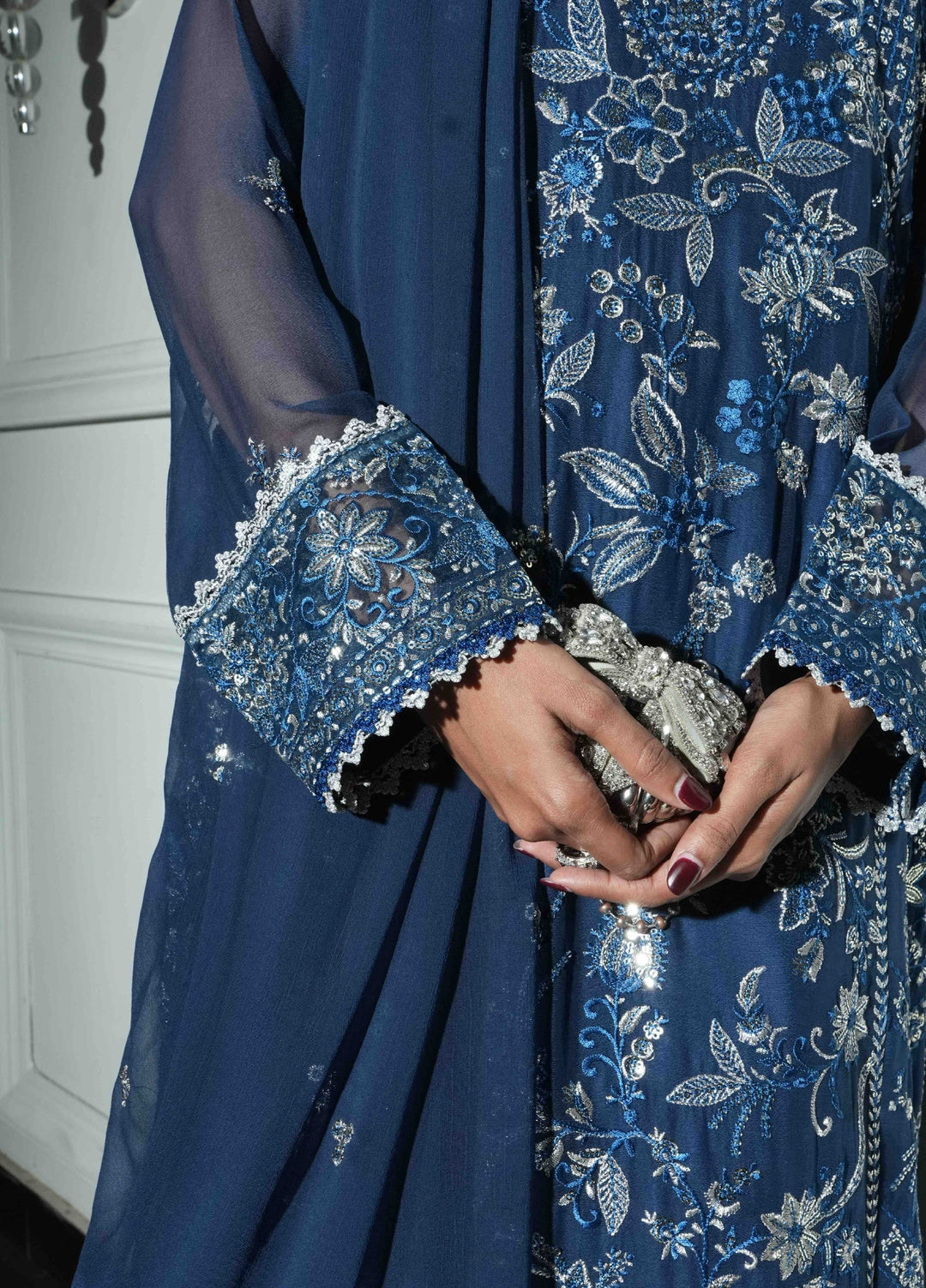 Maison d'or by Sahane RTW Embroidered Chiffon 3 Piece Suit CT 27002P Nael - Festive Collection