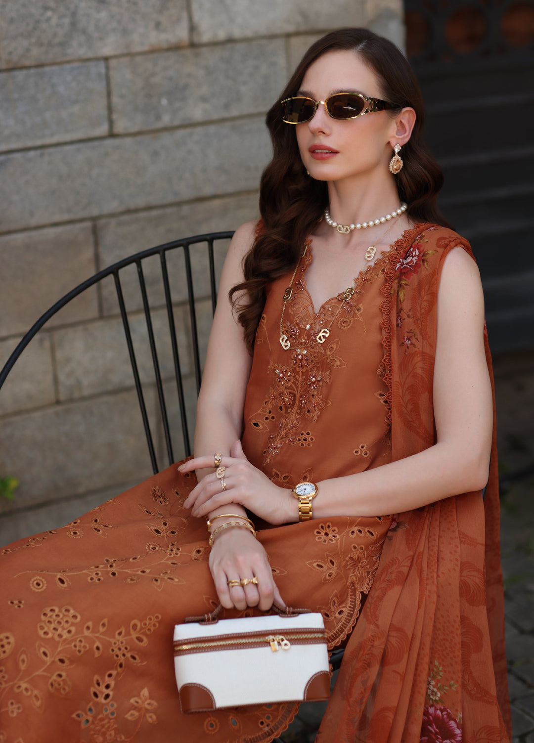 Noor by Saadia Asad Unstitched Embroidered Laserkari Lawn 3 Piece Suit SA26ULNL D6 - Lawn Collection