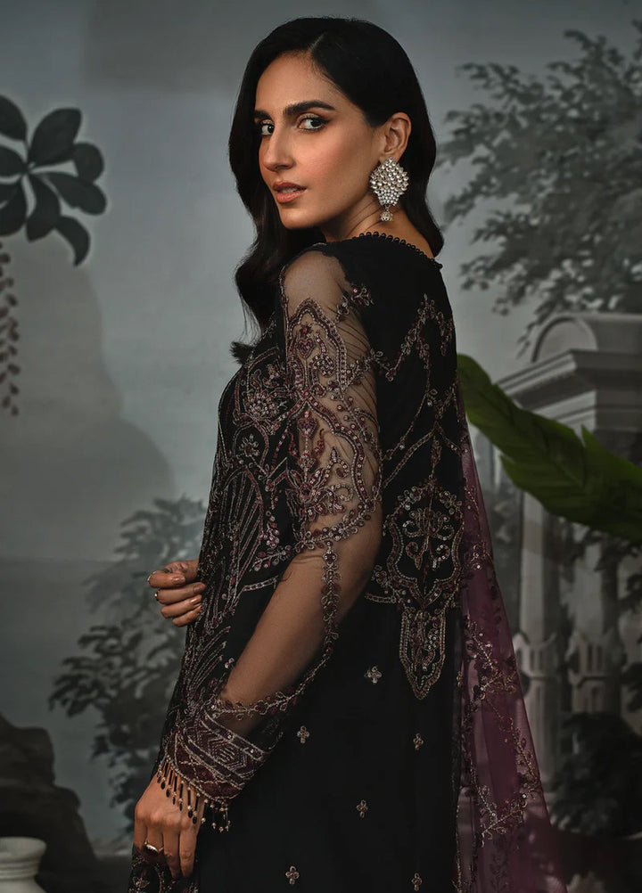 Zarif Women Unstitched Embroidered Net 3 Piece Suit ZR26UFC ZLR 04 NIGHT GLOW - Festive Collection