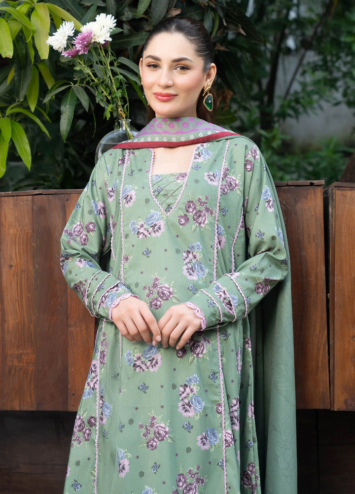 Mah e Noor Intermix by Panache 3 Piece Khaddar Pistachio Bloom - Winter Collection