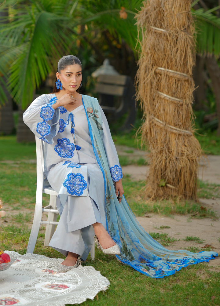 Daily Luxe by Huma Gul Unstitched Printed Lawn 3 Piece Suit RAMEENHG-1106 - Casual Collection