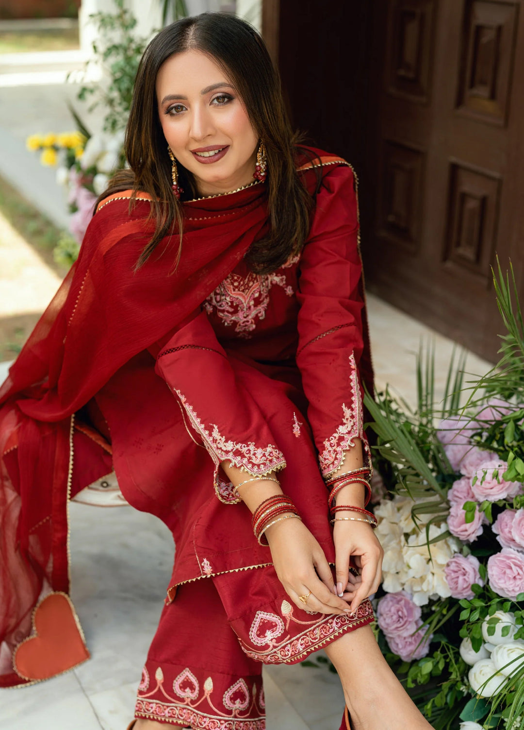 Omal by Komal Baat Paaki Women Dobby 3 Piece Pret Suit Afreen - Festive Collection