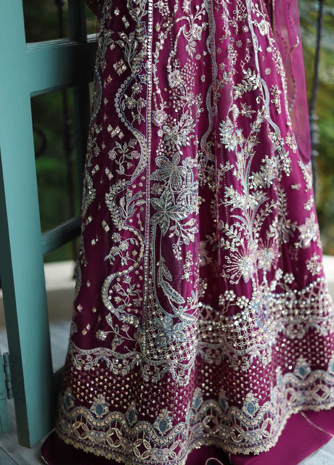 The Muse by Mushq Unstitched Net Embroidered Suits 3 Piece MU26TM Nicole - Wedding Collection