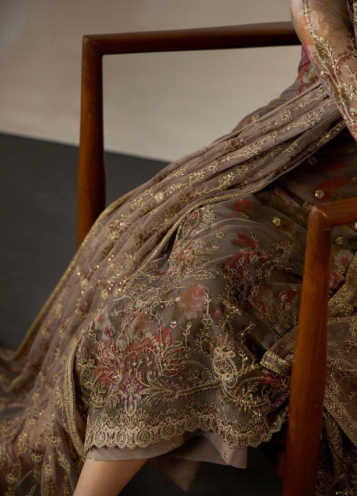 Fasana by Zarif Unstitched Embroidered Net 3 Piece Suit ZR26UF ZRF-PE-02 Dilaab - Festive Collection