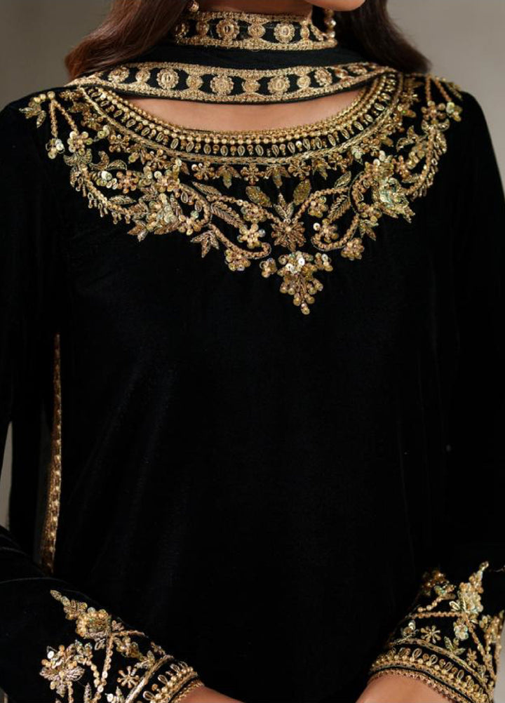 Zarif Exclusive Unstitched Velvet Embroidered Suits 3 Piece ZRF25VE ZRF-V-01 - Festive Collection