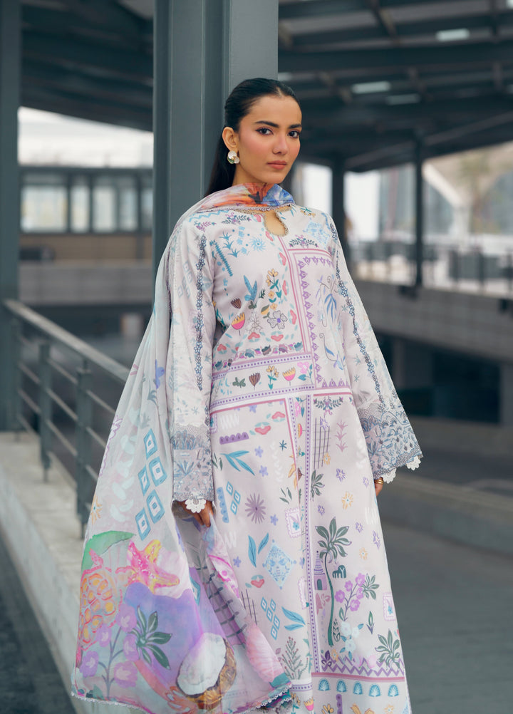 Zync by Florent Unstitched Embroidered Lawn 3 Piece Suit FL26ZU FZ-9B - Summer Collection