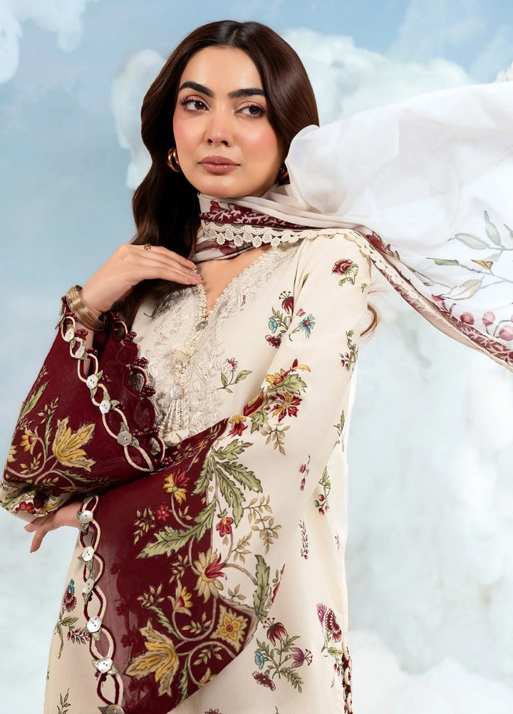 M Basics by Maria B Unstitched Embroidered Lawn 3 Piece Suit MB26SSEL MB-CUSV14-01A - Eid Collection