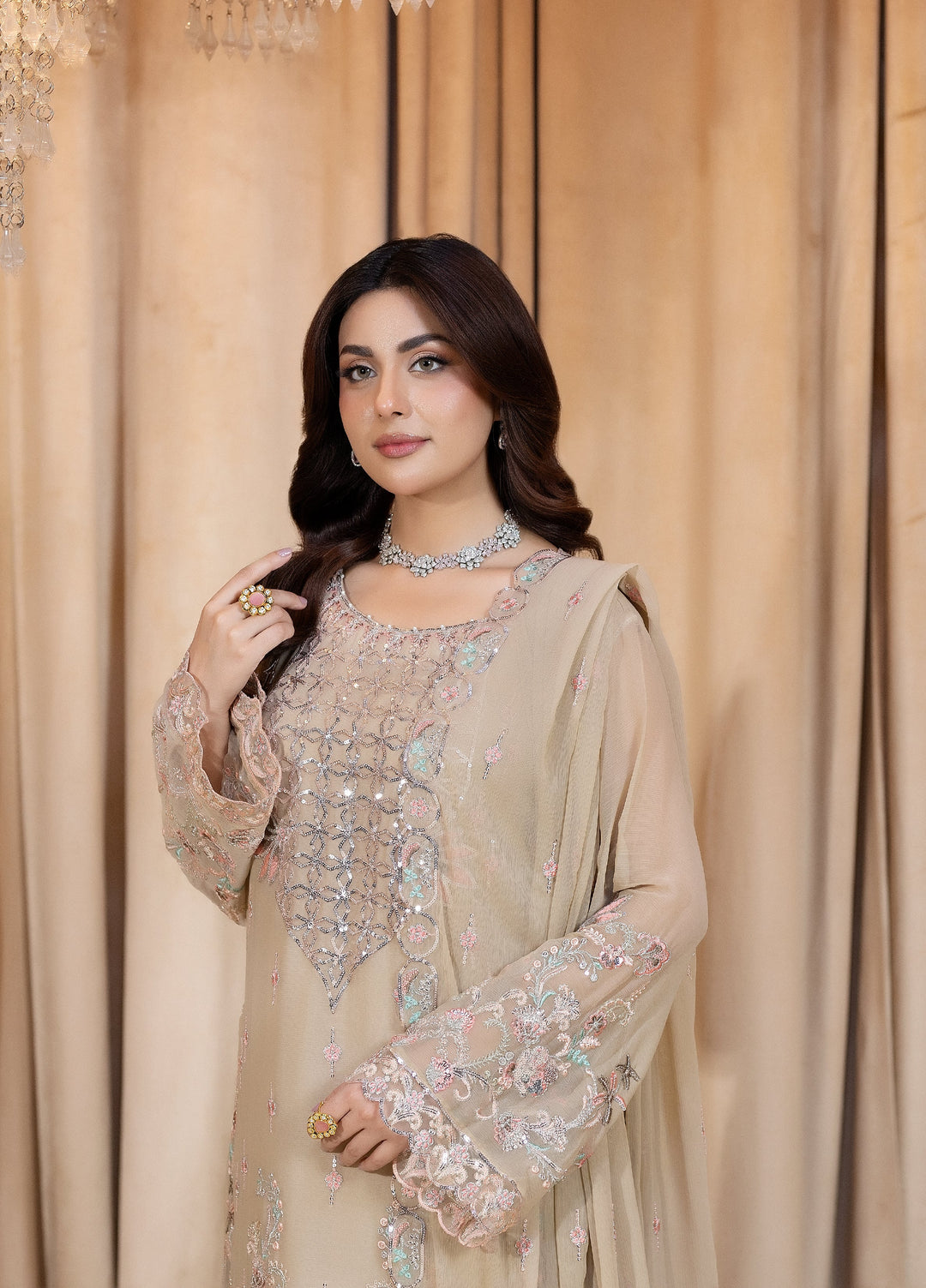 Daastan Raum by Sarb Unstitched Embroidered Chiffon 3 Piece Suit RS26UCD DCL-03 - Festive Collection